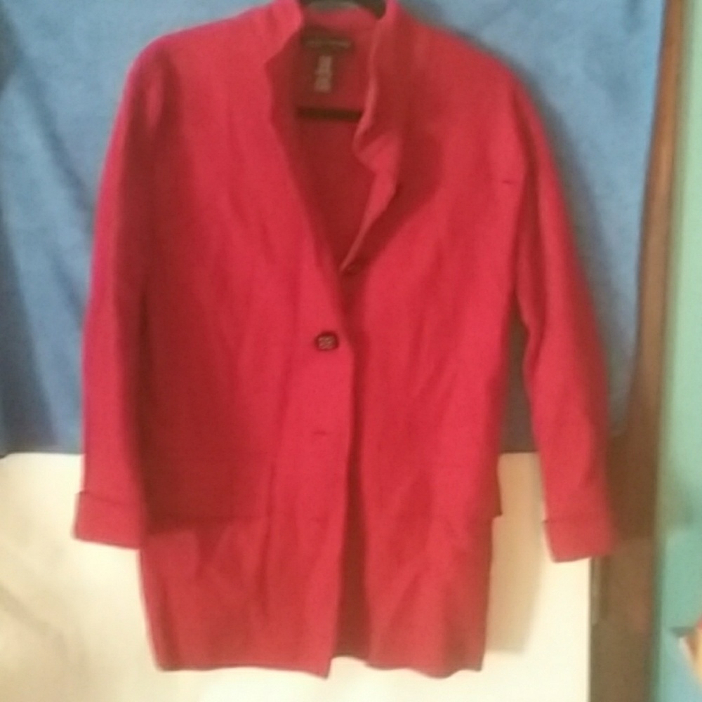 Red, wool winter jacket